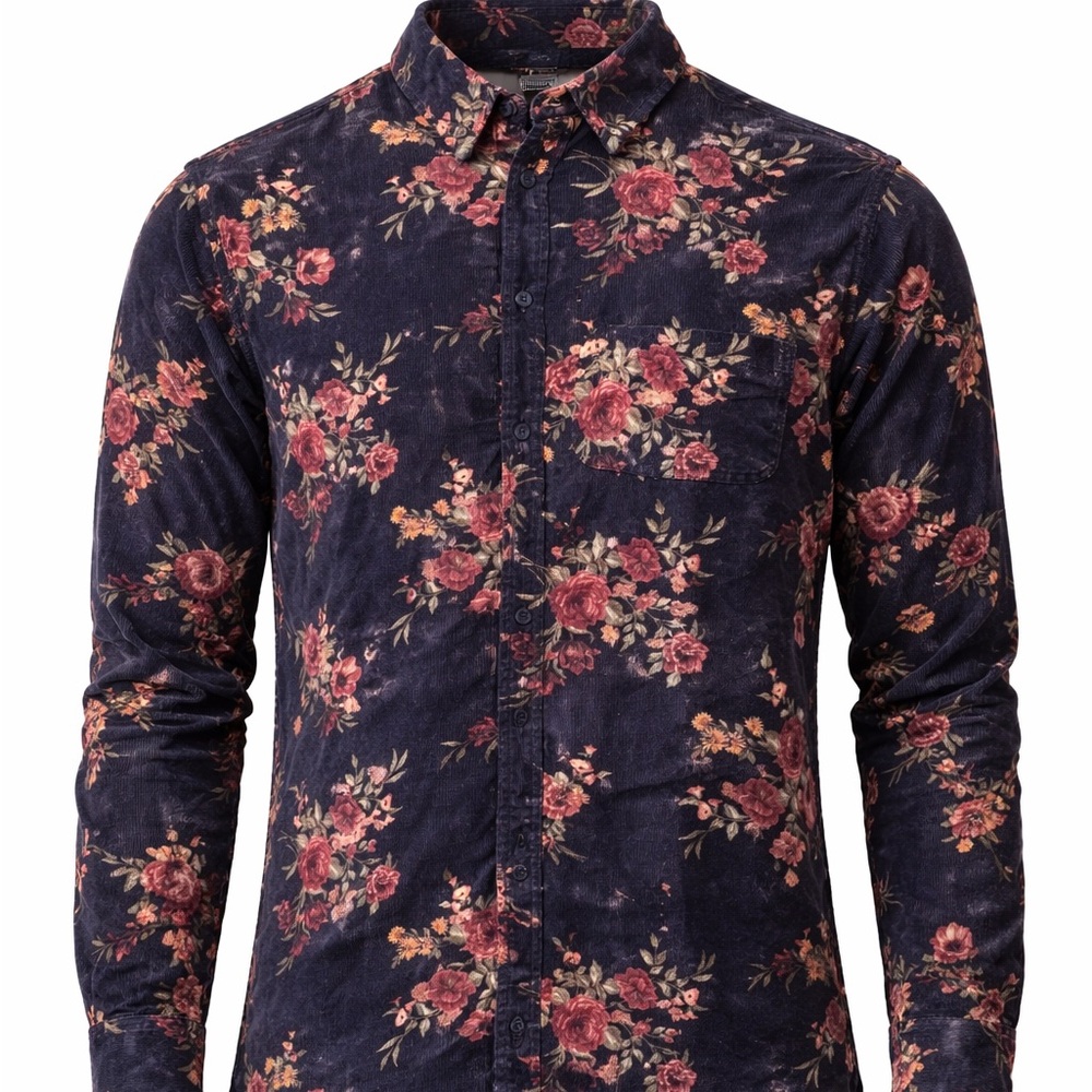 Old Navy Floral Corduroy Shirt – Size L – New With Tags